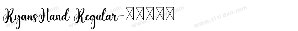 RyansHand Regular字体转换